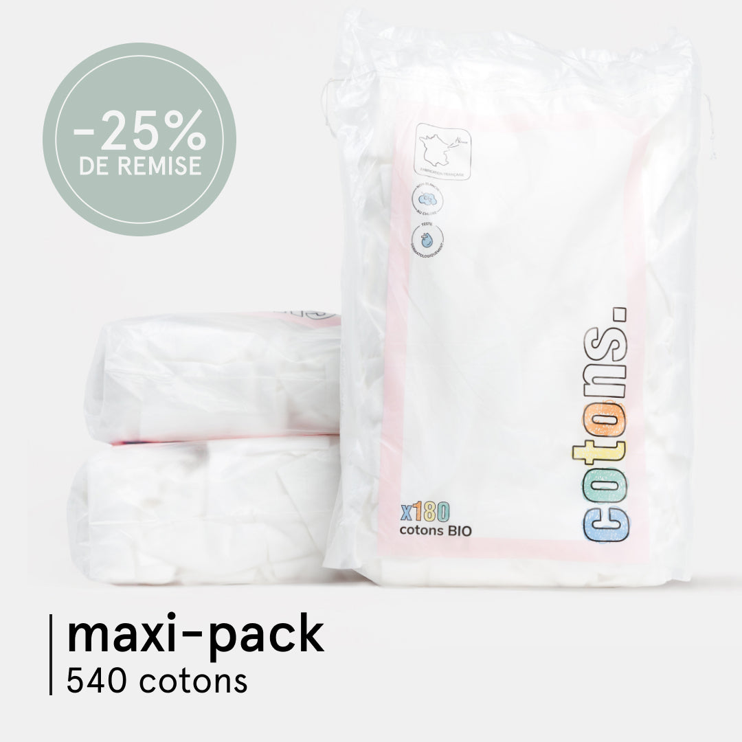 Cotons bébé bio x3