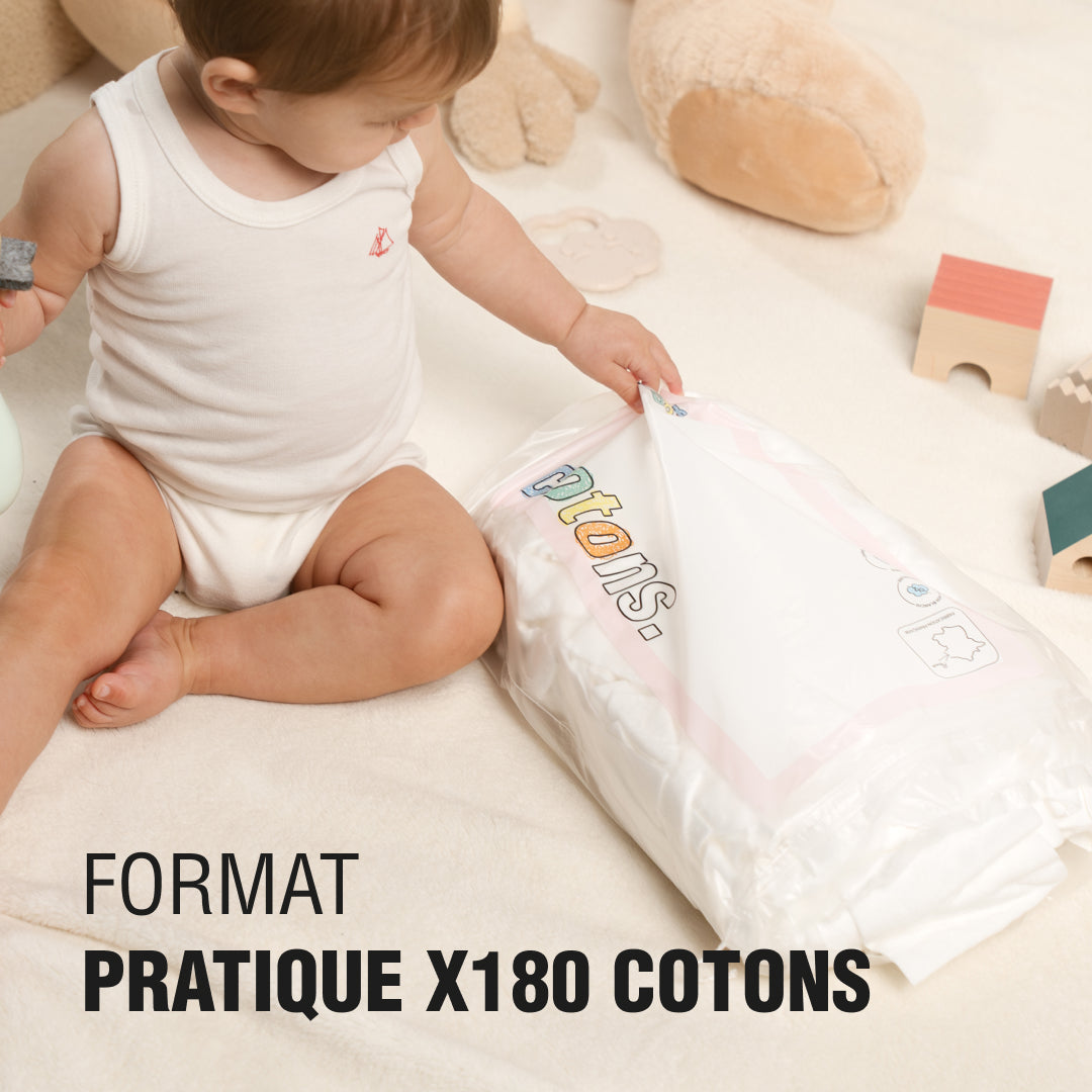 Cotons bébé bio - 180 cotons
